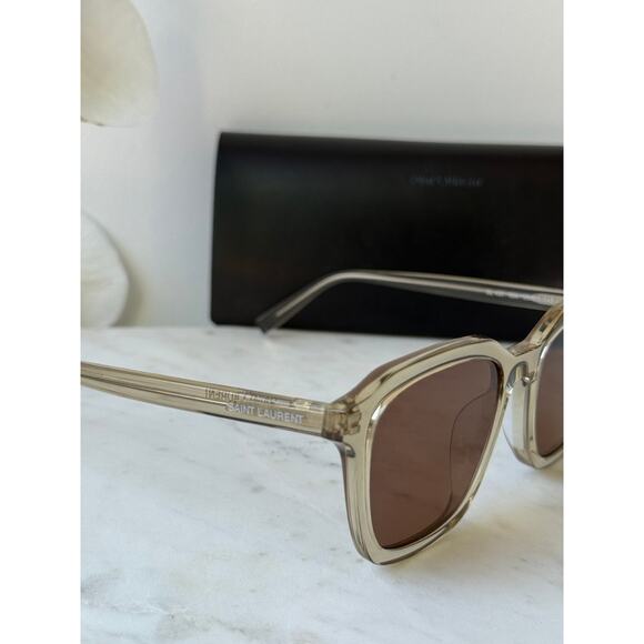 NEW Saint Laurent SL457 Beige Unisex Sunglasses
